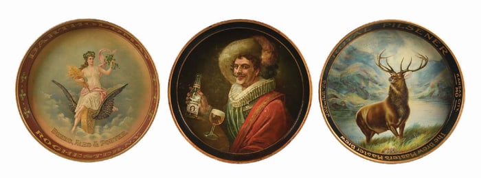 LOT OF 3: MISC. BEER TRAYS