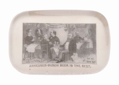 ANHEUSER-BUSCH BEER POLITICAL PAPERWEIGHT