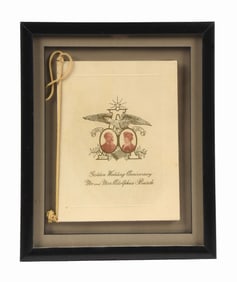 MR. & MRS. ADOLPHUS BUSCH GOLDEN WEDDING ANNIVERSARY INVITATION CARD