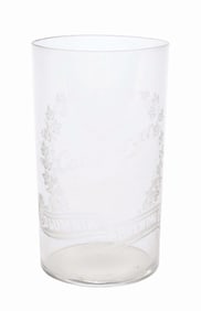 COLUMBIA BREWING CO. CARLSBERGER BEER ACID-ETCHED GLASS