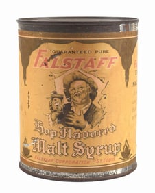 FALSTAFF HOP FLAVORED MALT SYRUP TIN CAN