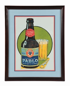 PABLO "THE HAPPY 'HOPPY' DRINK" DIE-CUT CARDBOARD SIGN