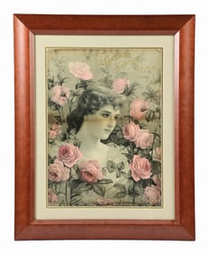 AMERICAN BREWING CO. VICTORIAN ROSE LITHOGRAPH