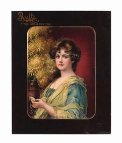 RUFF'S BEER "THE BREW FOR YOU" TIN-OVER-CARDBOARD SIGN