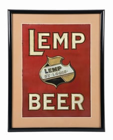 LEMP BEER REVERSE GLASS SIGN