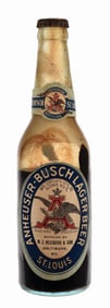 ANHEUSER-BUSCH LAGER BEER LABELED BOTTLE