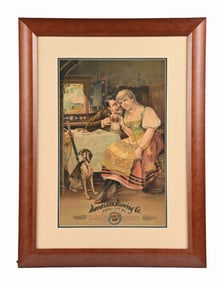 BAVARIAN BREWING CO. KITCHEN SCENE LITHOGRAPH