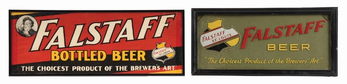 PAIR OF FALSTAFF BEER ADVERTISING SIGNS