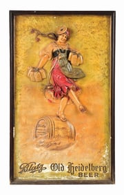BLATZ OLD HEIDELBERG BEER 3D PLASTER SIGN