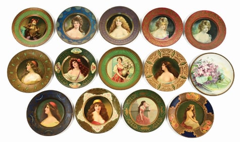 LOT OF 14: MISC. BREWERY & NON-BREWERY VIENNA ART PLATES & SMALL CHARGER