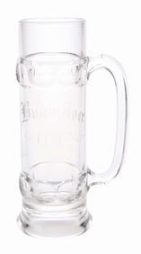 BUDWEISER CARL CONRAD & CO. ACID-ETCHED BEER MUG