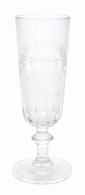 JULIUS WINKELMEYER BREWING ASSOC. RAISED LETTER PILSNER GLASS