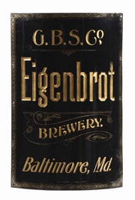 EIGENBROT BREWERY TIN METAL CORNER SIGN