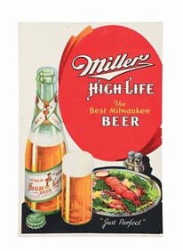 MILLER HIGH LIFE BEER LITHOGRAPH