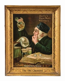 DUFFY'S PURE MALT WHISKEY SELF-FRAMED TIN SIGN