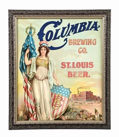 COLUMBIA BREWING CO. TIN LITHOGRAPH