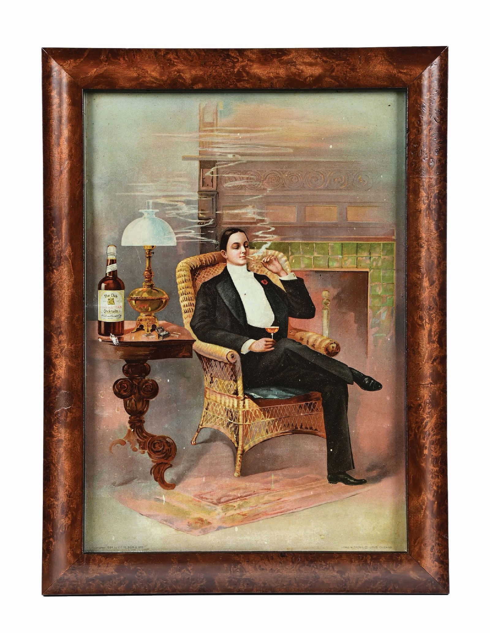 CLUB MANHATTAN COCKTAILS TIN LITHOGRAPH (1 of 4)