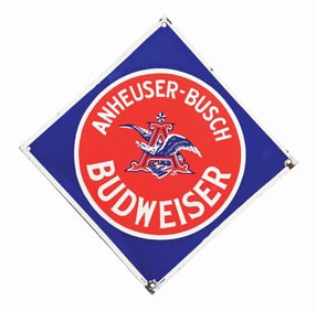 ANHEUSER-BUSCH BUDWEISER BEER PORCELAIN SIGN