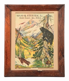 MAAS & STEFFEN, INC. FUR TRAPPERS LITHOGRAPH