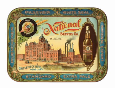 NATIONAL BREWING CO. FACTORY SCENE TRAY