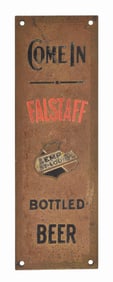 FALSTAFF BOTTLED BEER BRASS DOOR PUSH