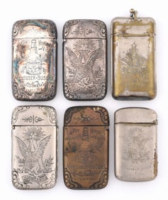 LOT OF 6: ANHEUSER-BUSCH BREWERY MATCH SAFES