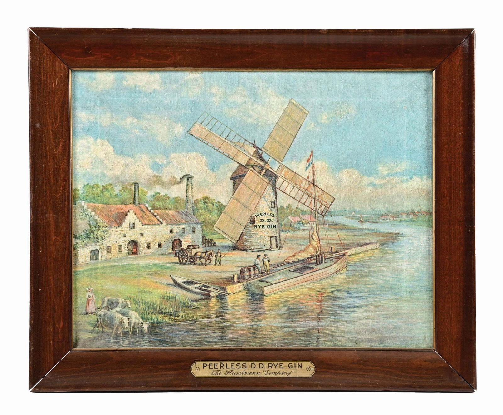 PEERLESS D.D. RYE GIN CANVAS SIGN (1 of 2)