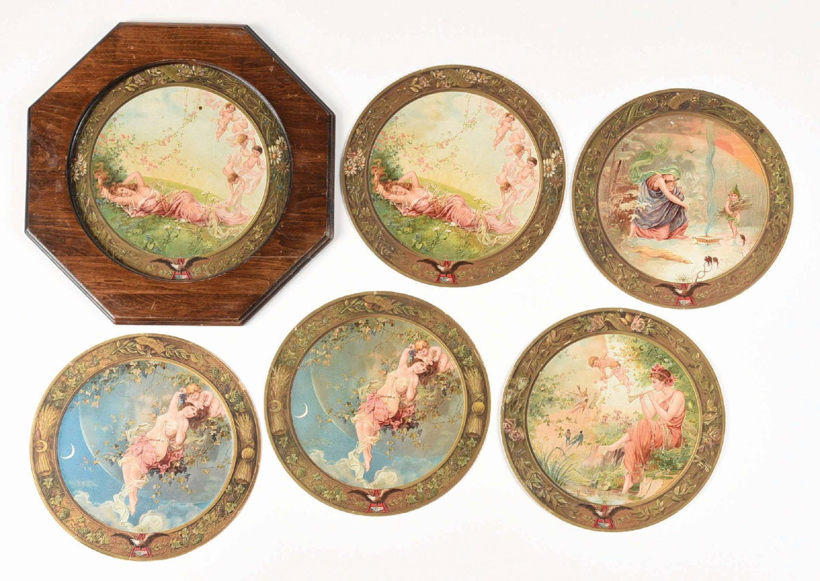 LOT OF 6: ANHEUSER-BUSCH MALT NUTRINE SEASONS CARDBOARD SIGNS (1 of 2)