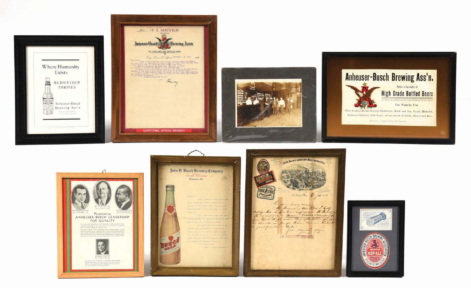 Lot Of 8 Various Letterhead Photos & Brewery Labels Auction