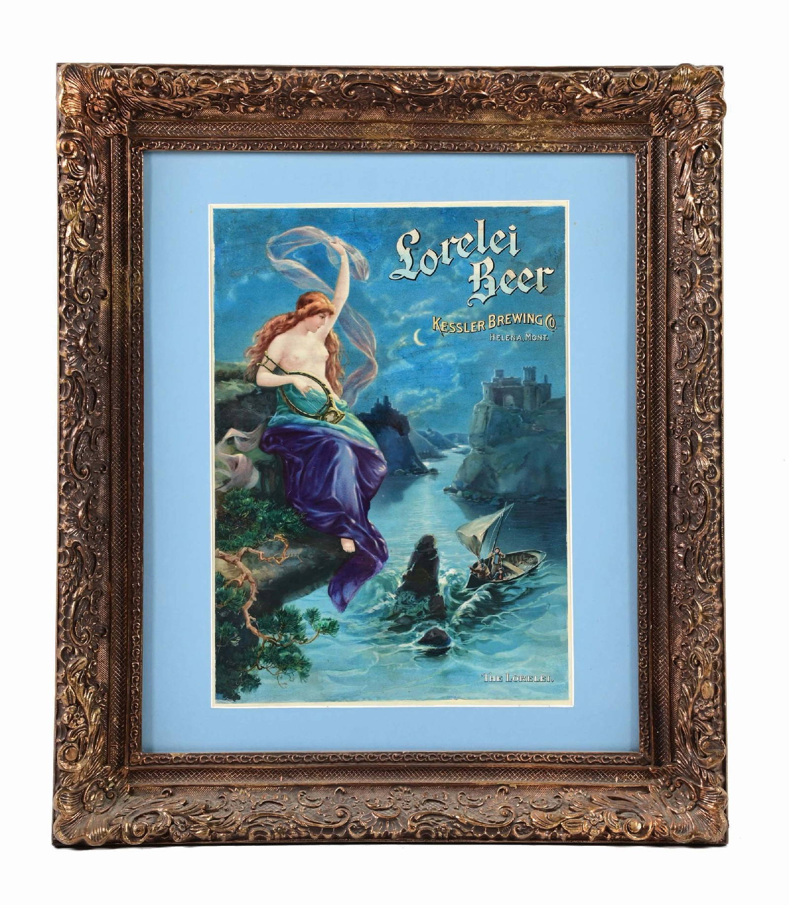 Kessler Brewing Co. Lorelei Beer Lithograph Auction