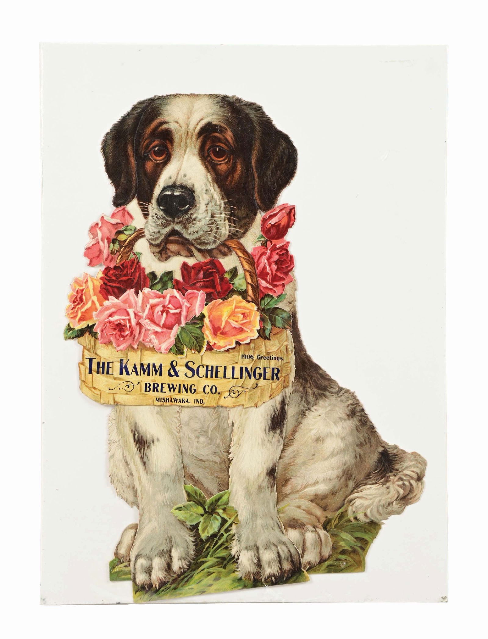 THE KAMM & SCHELLINGER DIE-CUT ST. BERNARD STANDUP SIGN (1 of 2)