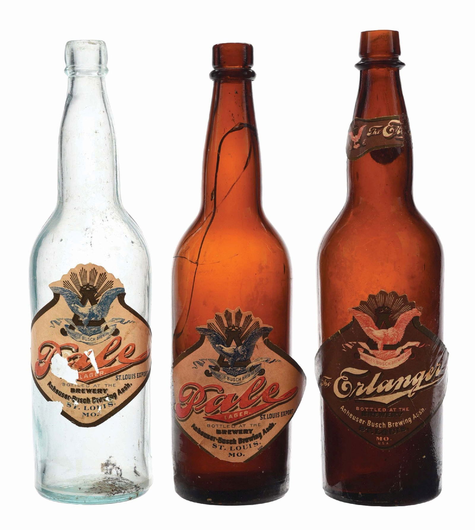 LOT OF 3: ANHEUSER-BUSCH LARGE LABELED BOTTLES (1 of 4)