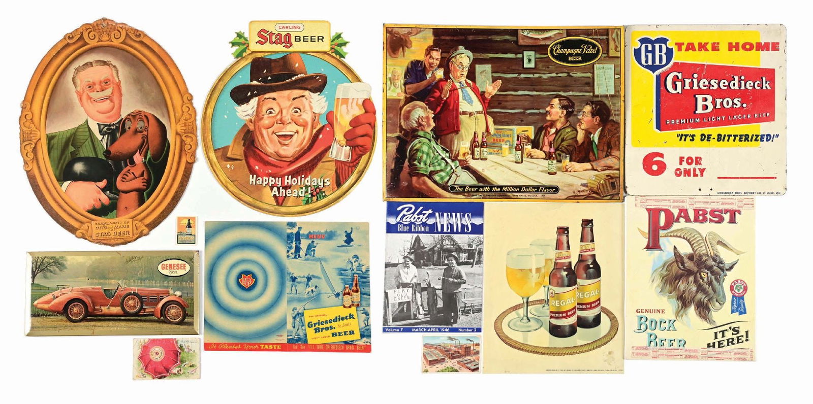 LARGE LOT OF VARIOUS BEER ADVERTISEMENTS (1 of 3)
