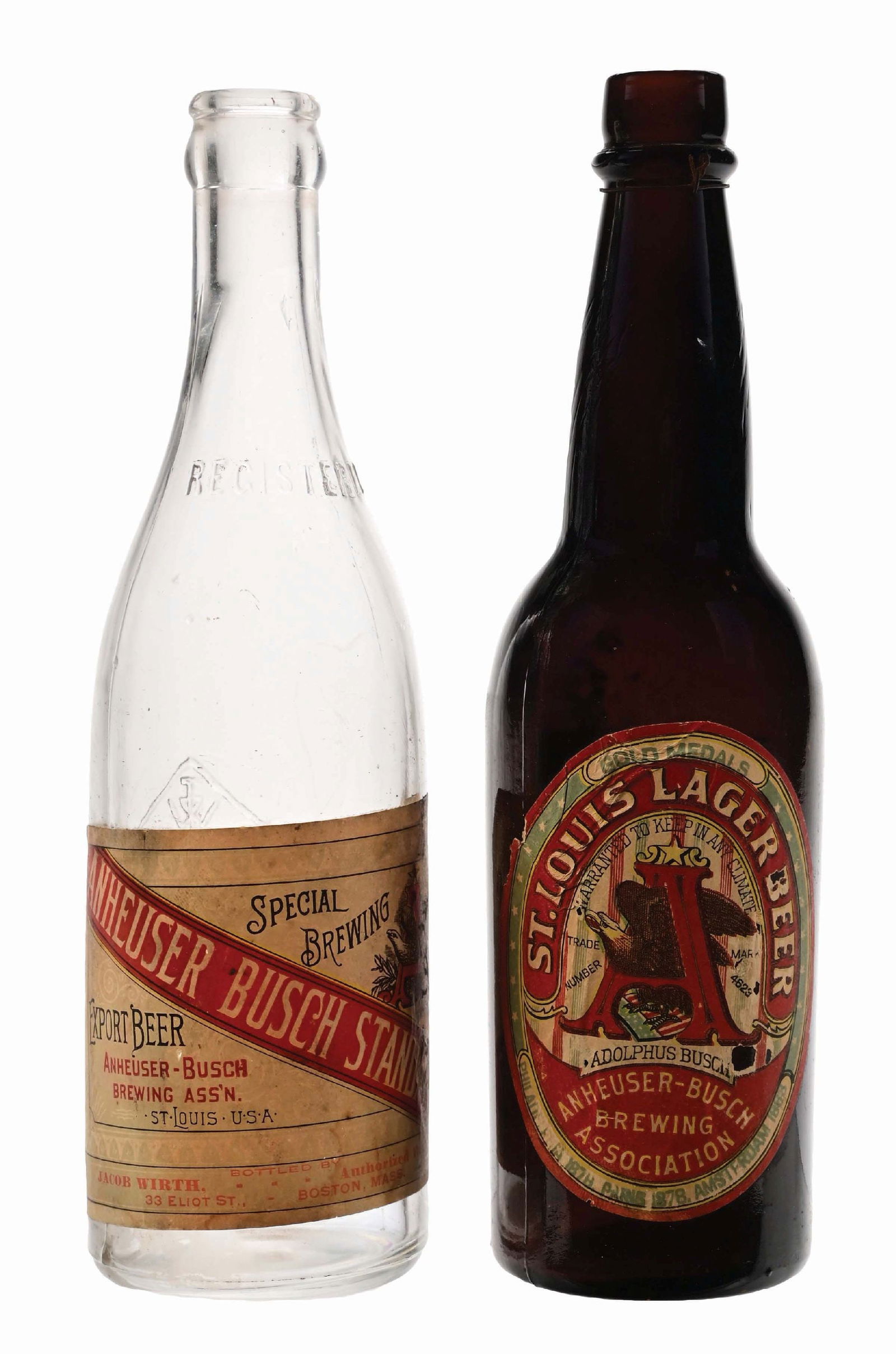 LOT OF 2: ANHEUSER-BUSCH LABELED BOTTLES (1 of 6)