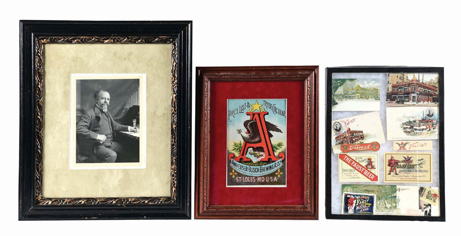 LOT OF 3: MISC. ANHEUSER-BUSCH TRADE CARDS, PHOTOS & PRICELIST (1 of 2)
