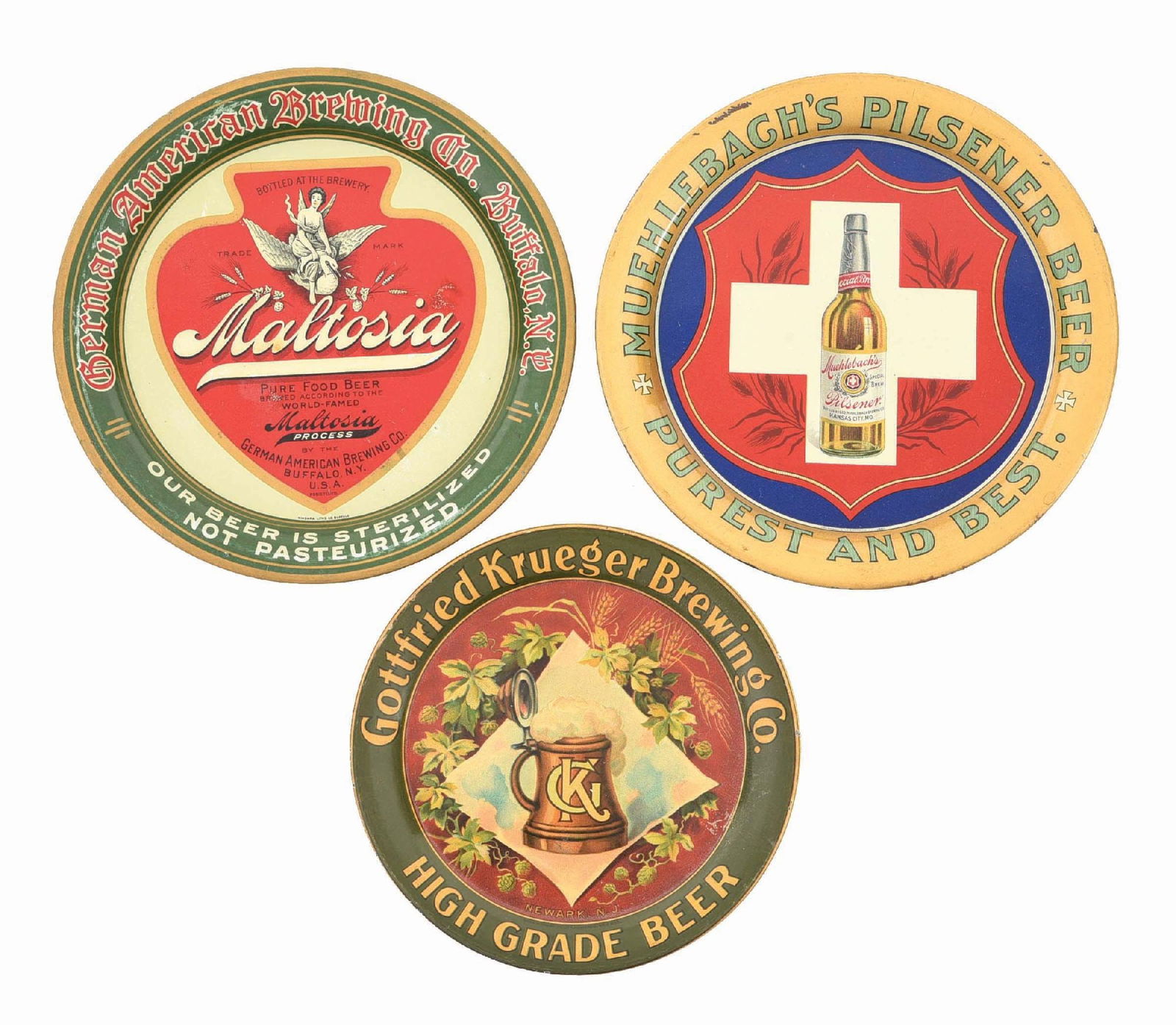 LOT OF 3: BREWERY TIP TRAYS (1 of 5)