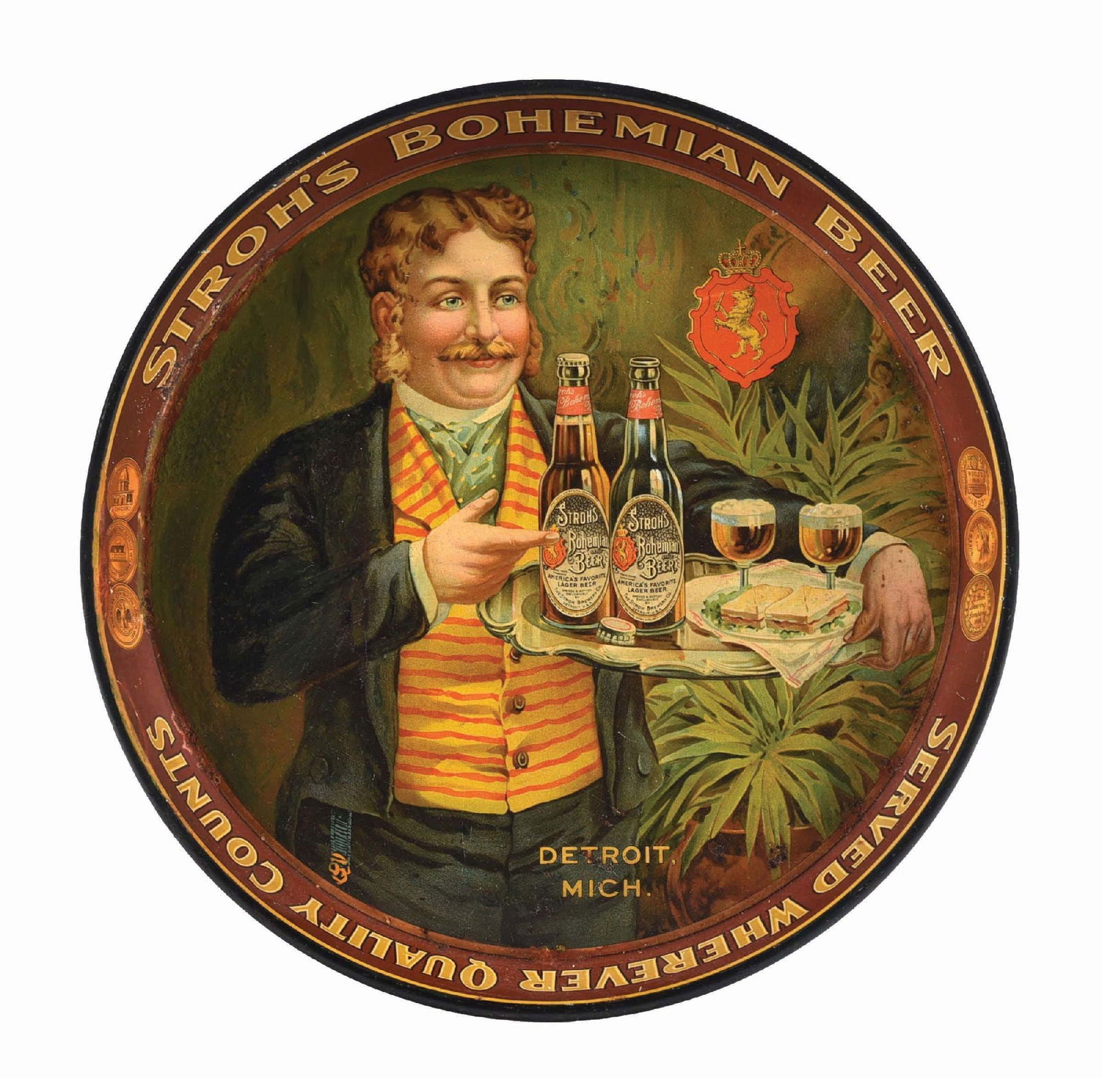 STROH'S BOHEMIAN BEER TRAY (1 of 3)