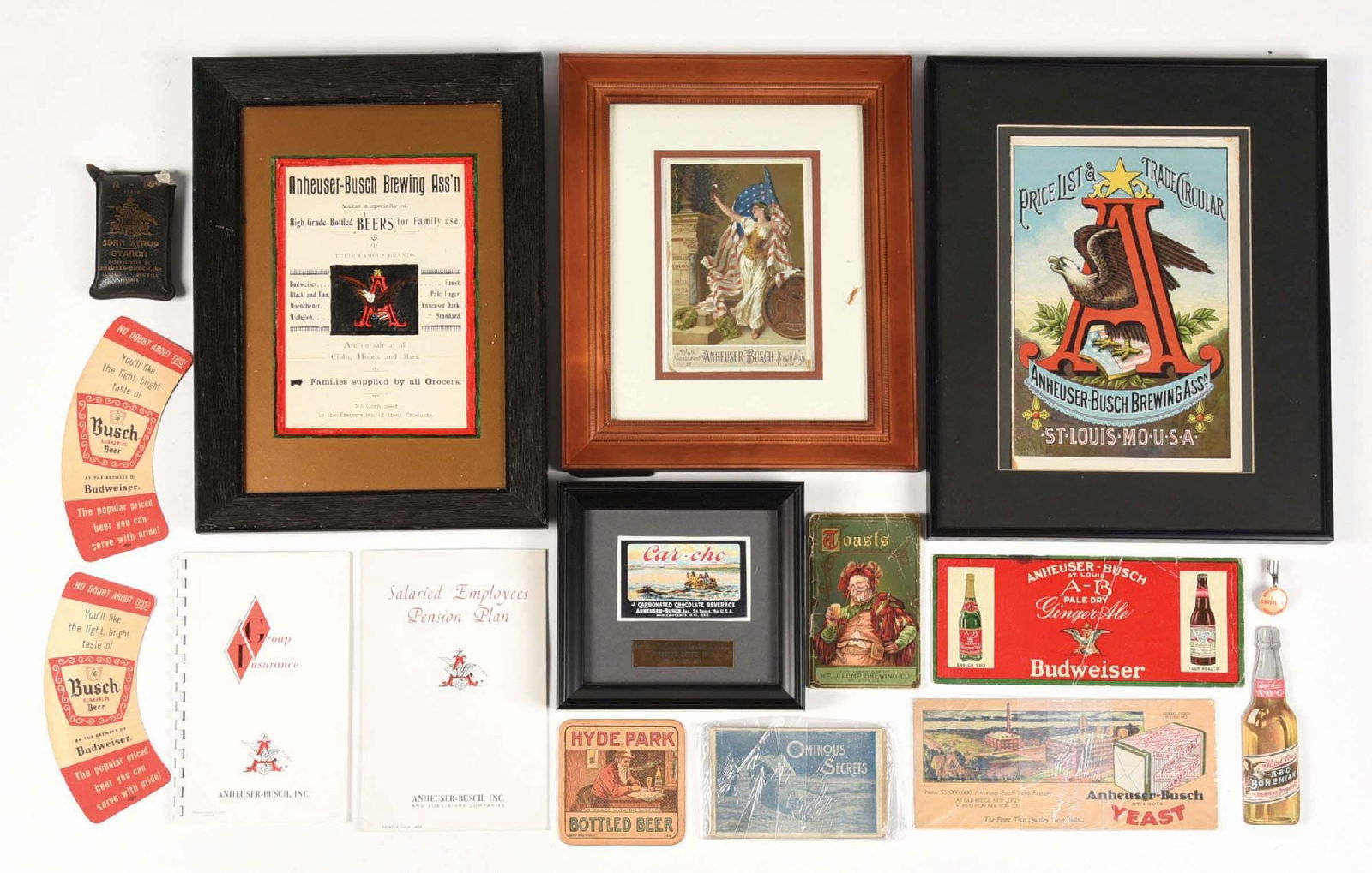 MISC. ANHEUSER-BUSCH & ST. LOUIS AREA BREWERY ADVERTISING PIECES (1 of 2)