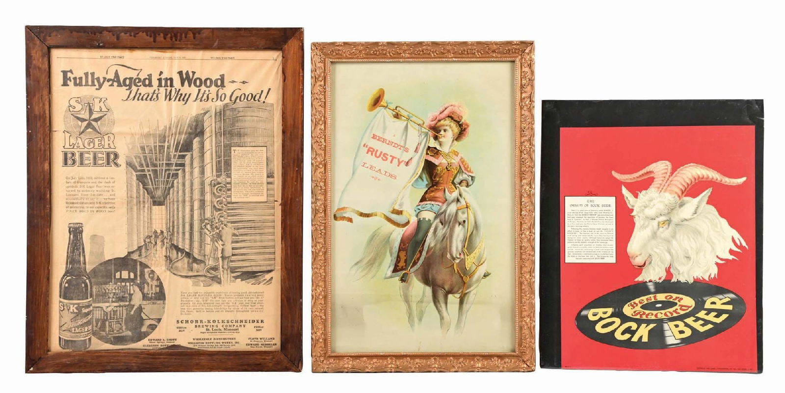 LOT OF 3: PAPER SIGNS & ORIGINAL 19S4 NEWSPAPER AD FROM ST. LOUIS STAR TIMES (1 of 2)