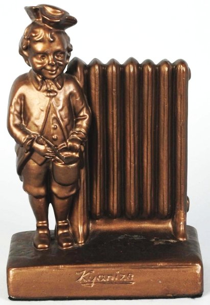 Kyanize Heat Resistant Radiator Adv. Figure.: 1930s. Plaster. Condition (Excellent). Size 10" T.
