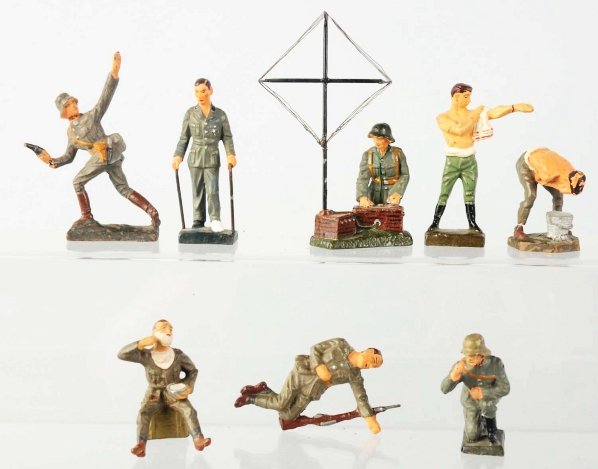 Lineol 7.5cm Danish Troops.: Includes eight pieces which appear to be mostly Danes. Condition (Very Good - Excellent).