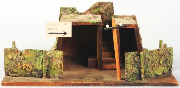 Hausser Gefechts Stand Bunker Trench Work.: Elastolin label on bottom. Condition (Very Good). Size 12" x 17".
