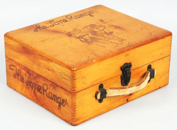 Lot of 2: Lone Ranger Pieces.: Includes record player, not in working condition, and a tent in box. Tent shows some wear. Condition (Good - Very Good). Size Largest Box: 22 - 1/2" x 13".