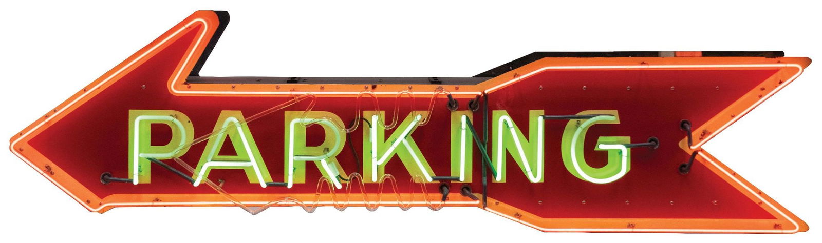 PARKING ARROW PORCELAIN NEON SIGN (1 of 4)