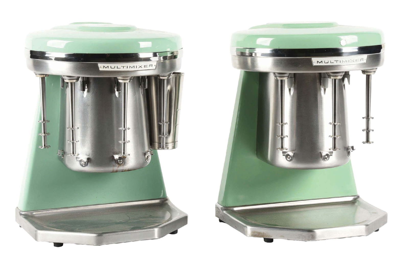 PAIR OF STERLING PRODUCTS MULTIMIXER SODA FOUNTAIN MALT MIXERS (1 of 6)