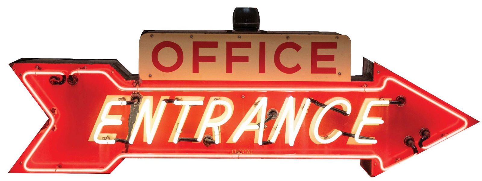 OFFICE ENTRANCE PORCELAIN ARROW SIGN (1 of 4)