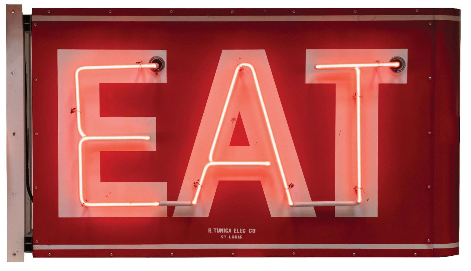EAT DOUBLE-SIDED PORCELAIN NEON SIGN W/ BULLNOSE (1 of 4)