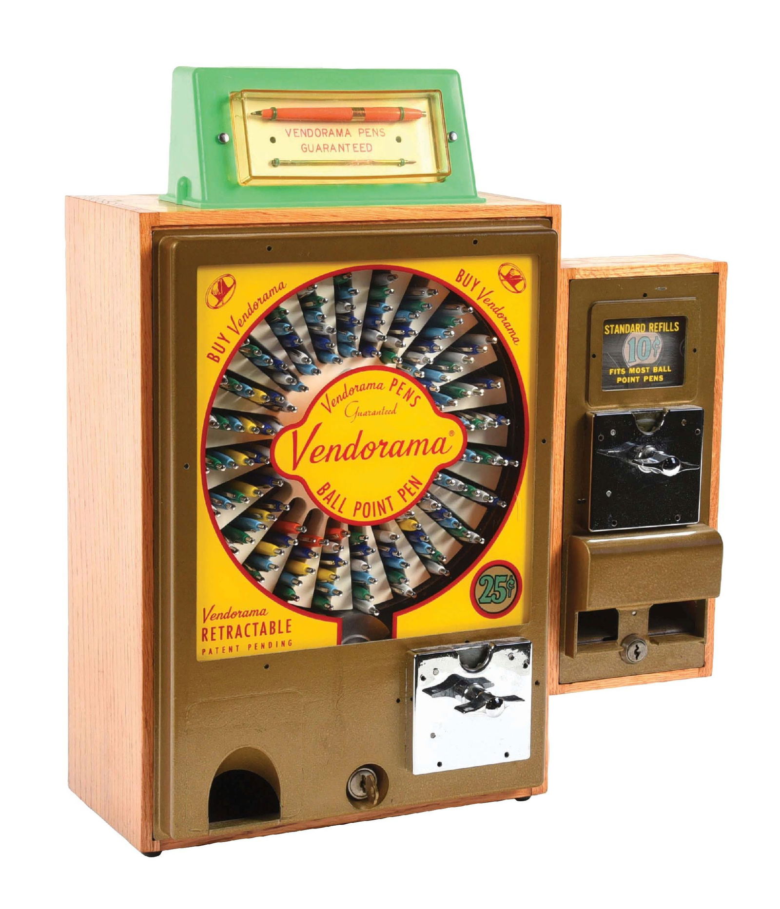 VENDORAMA PEN DISPENSER W/ SIDE REFILL DISPENSER (1 of 5)