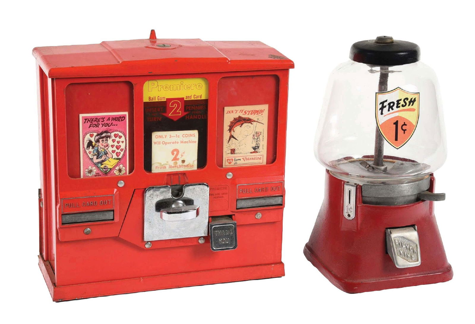 PAIR OF ANTIQUE VENDING MACHINES (1 of 4)