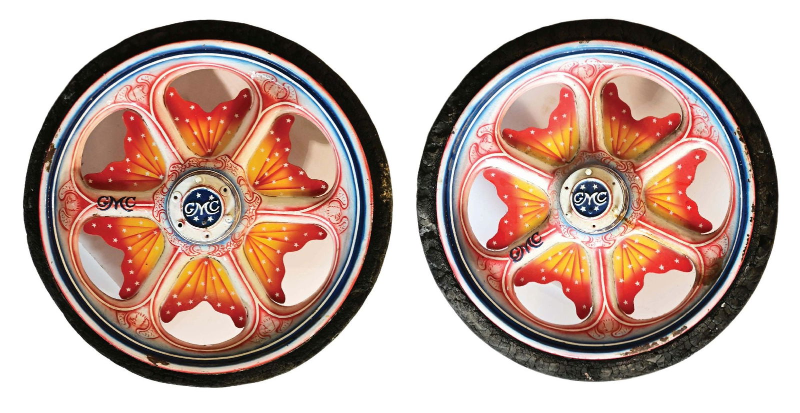 PAIR OF GMC RESTORED WHEELS (1 of 1)